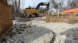 Rock removed around the Potomac Interceptor (Photo credit: DC Water). Rock removed around the Potomac Interceptor (Photo credit: DC Water).