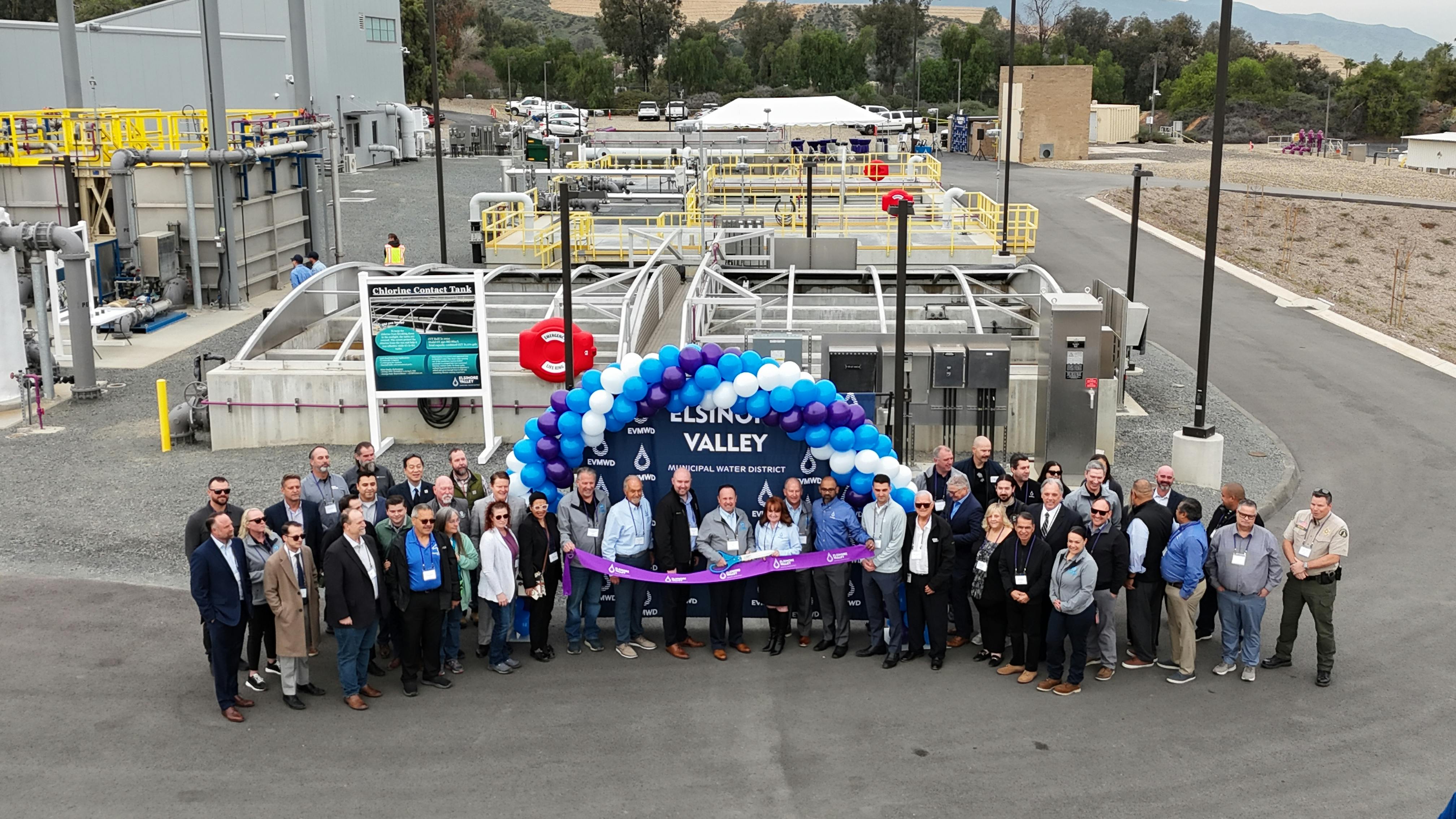 Ribbon cutting ceremony for the Horsethief Canyon Water Reclamation Facility in Temescal Valley, California (Photo credit: Carollo Engineers).