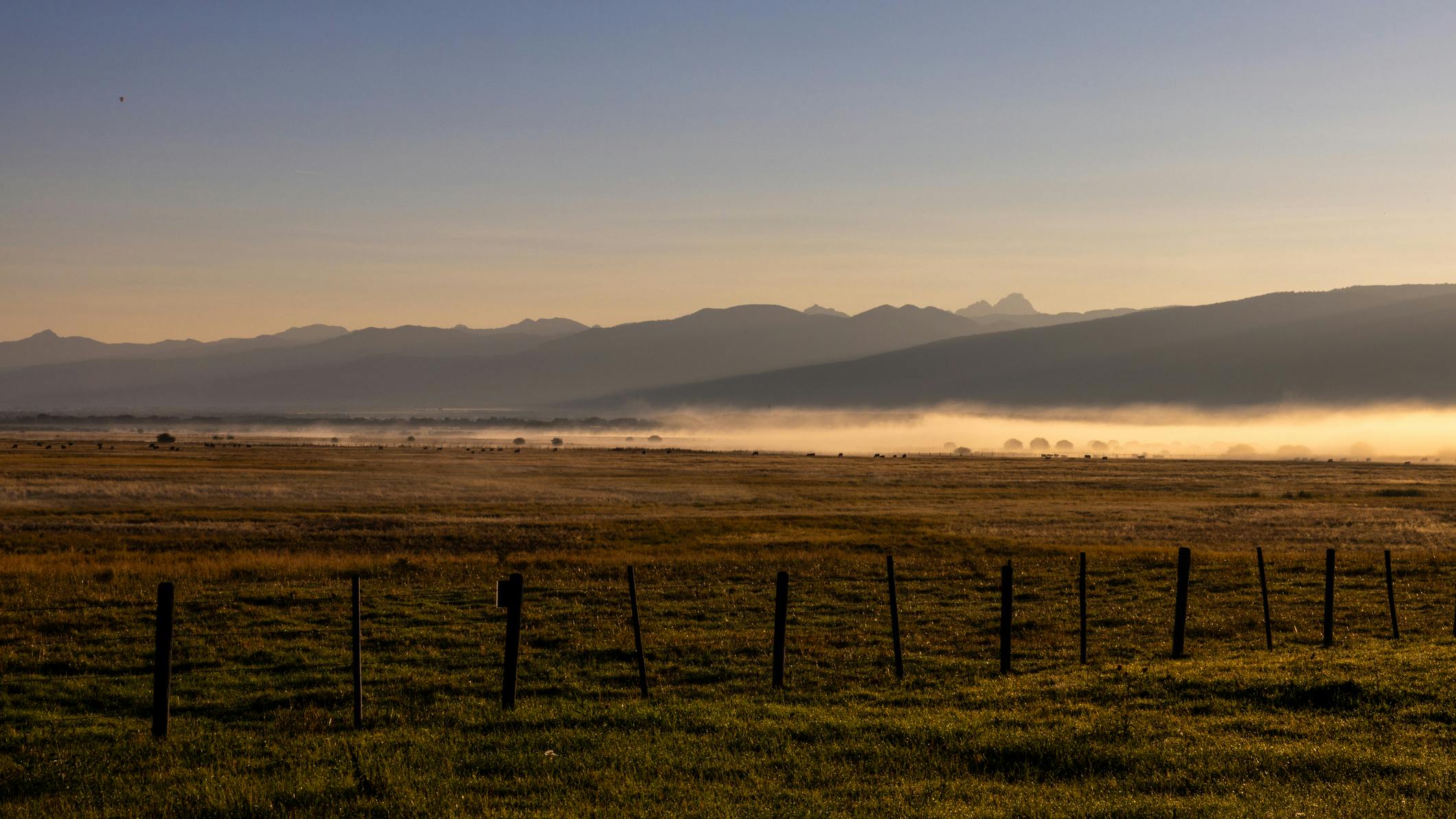 early morning in Victor Idaho