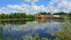 still waters of the Yahara River in Stoughton, Wisconsin still waters of the Yahara River in Stoughton, Wisconsin